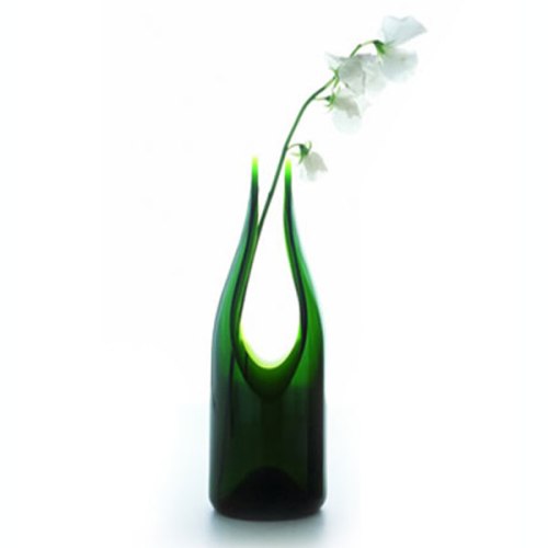 Transglass Cut Vase from State of Green - I love it when ordinary objects are transformed into something extraordinary! This eye-catching vase is hand-crafted from recycled post-consumer wine bottles thanks to skilled artisans in Guatemala 
